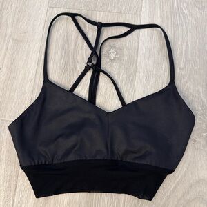 ALO Yoga Black Strappy Sports Bra